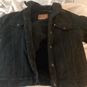 Mens Levi’s Denim Cotton Black  trucker jacket